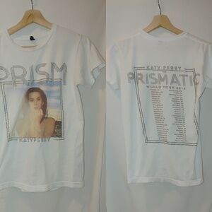 Katy‎ Perry Prism World Tour 2014 Graphic Tee Band Crew Neck Cotton Short Sleeve